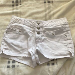 white jean shorts